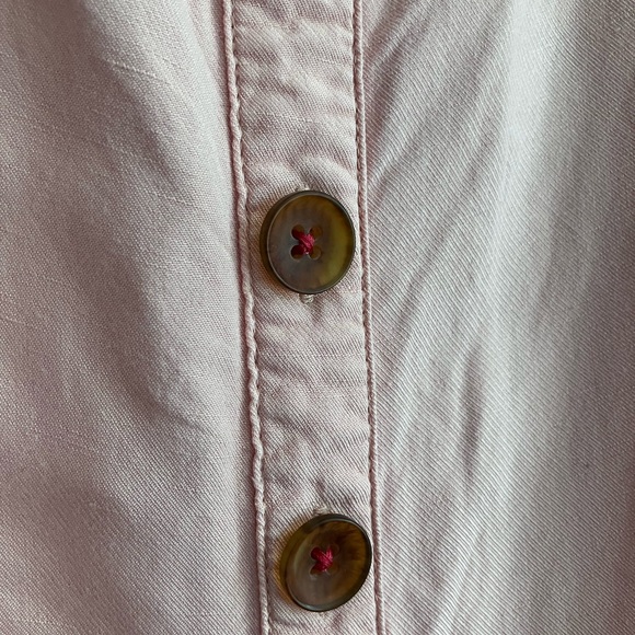 MAEVE ANTHROPOLOGIE Peach Pink Rayon Cotton Blend Off the Shoulder Blouse Size 6 - Picture 7 of 13